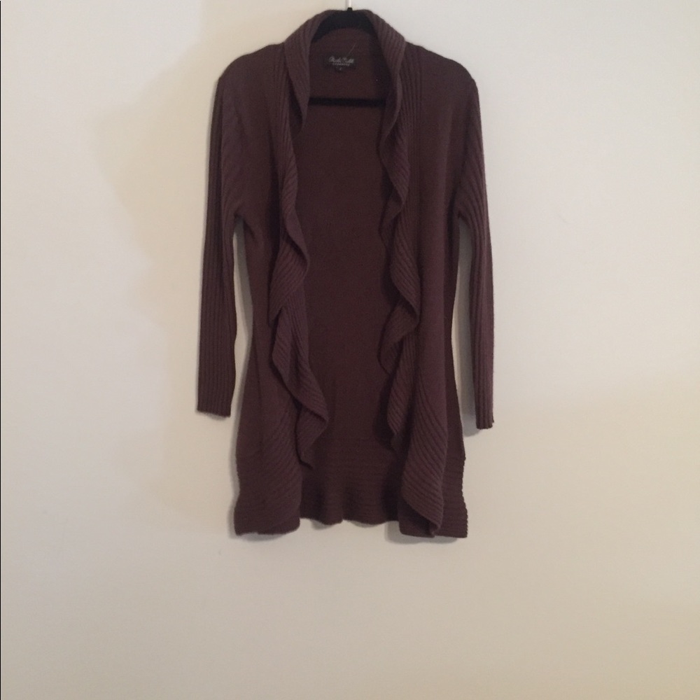 Brown cashmere knit sweater